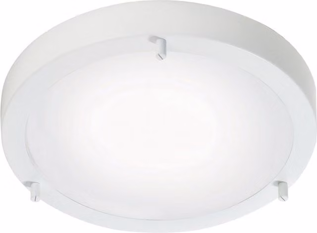 Nordlux Ancona Ceiling Light in White Glass with E27 Bulb, IP44 Rated, Diameter: 32 cm
