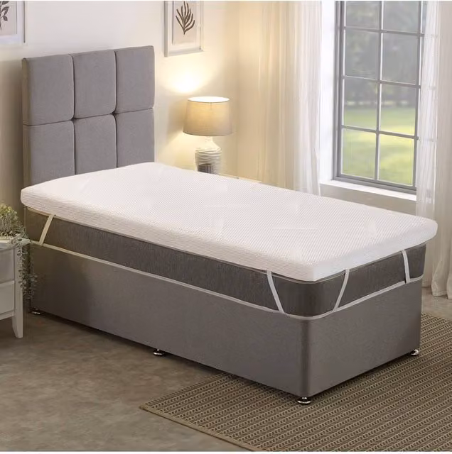 Starlight Beds Warmer Extreme White Memory Foam Mattress Topper, W/D/H: 140 x 200 x 2.54 cm – 1