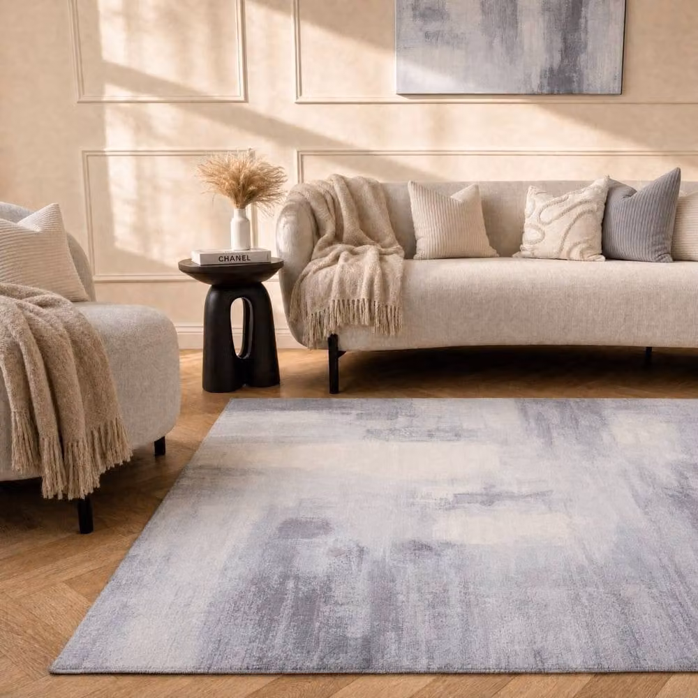 THE RUGS Elaris Stain Resistant Abstract Grey Area Rug, W: 160 cm, D: 230 cm – 3