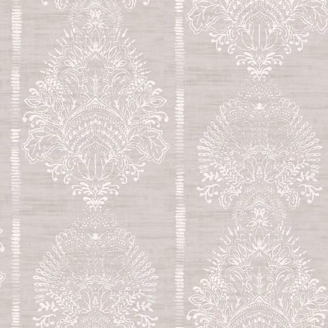 Arthouse Silk Road Paisley Wallpaper in White and Beige