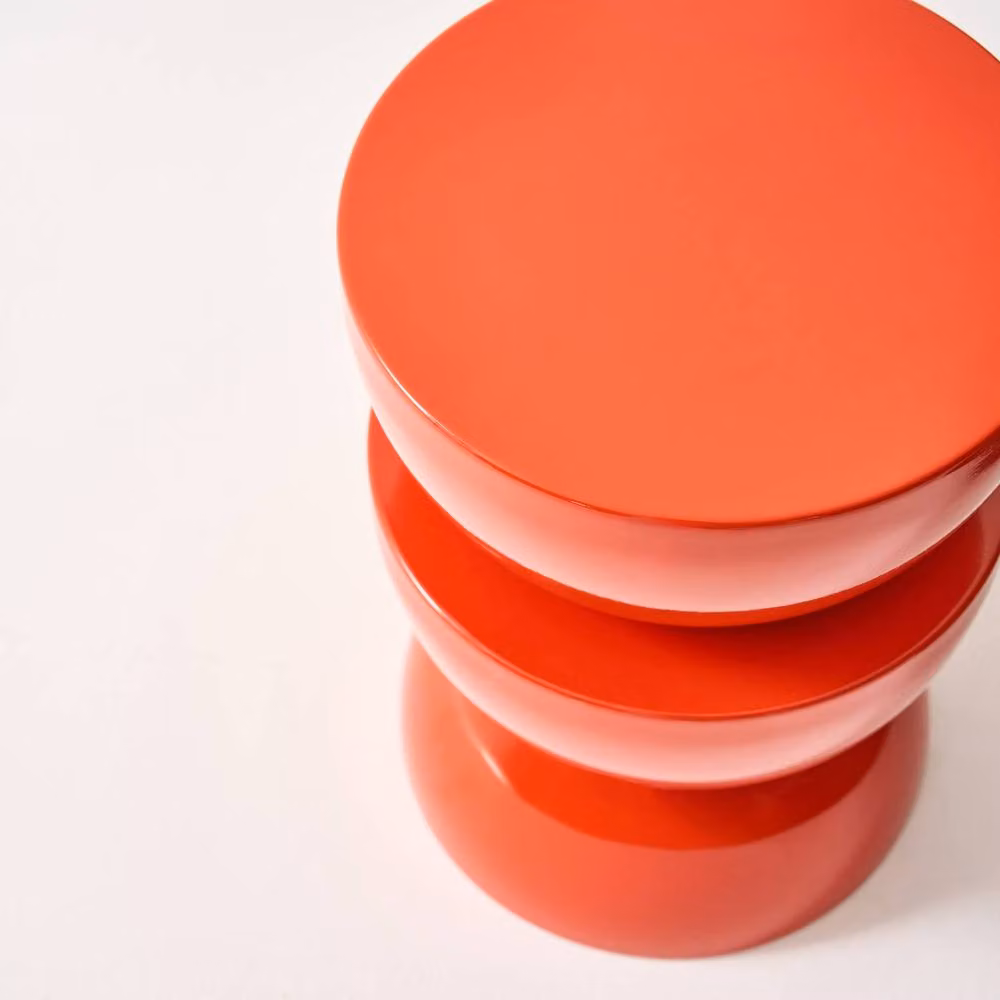 sweeek Metal Coffee Table, Side Table or Bedside Table with Glossy Finish in Coral – 4