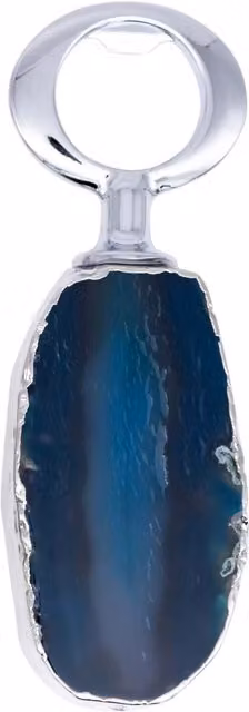 Maison Des Cadeaux Blue Agate Stone and Metal Bottle Opener – 4