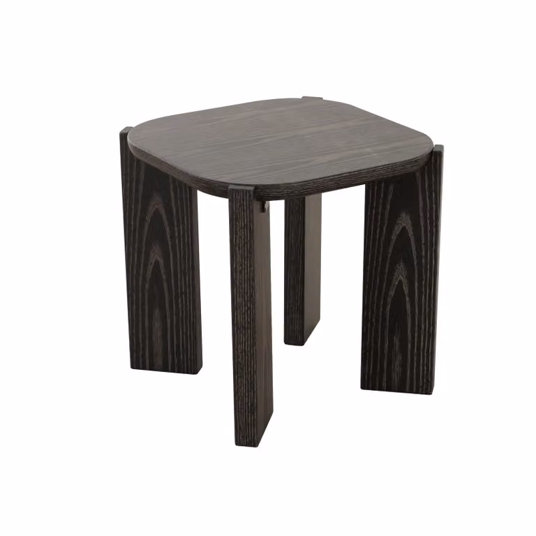 Dome Deco OSLO Modern Black Wood Side Table