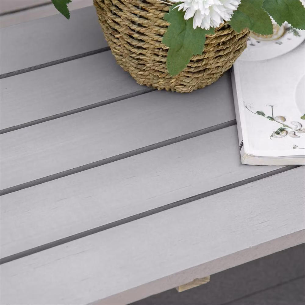 Nordara Grey 2 Seater Wooden Garden Bench with Armrests, W: 120 cm, D: 60 cm, H: 60 cm – 3