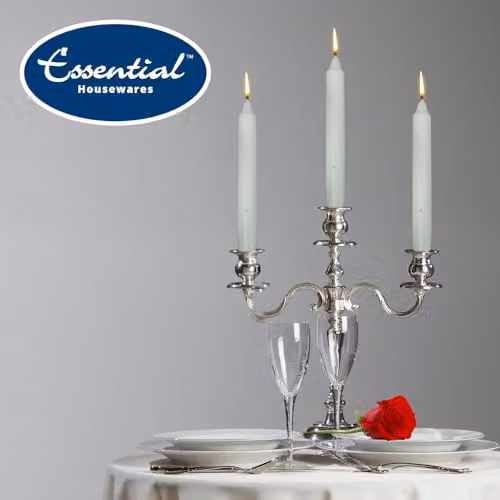 Essential Housewares Unscented White Classic Dinner Candles, Pack of 25 – 2