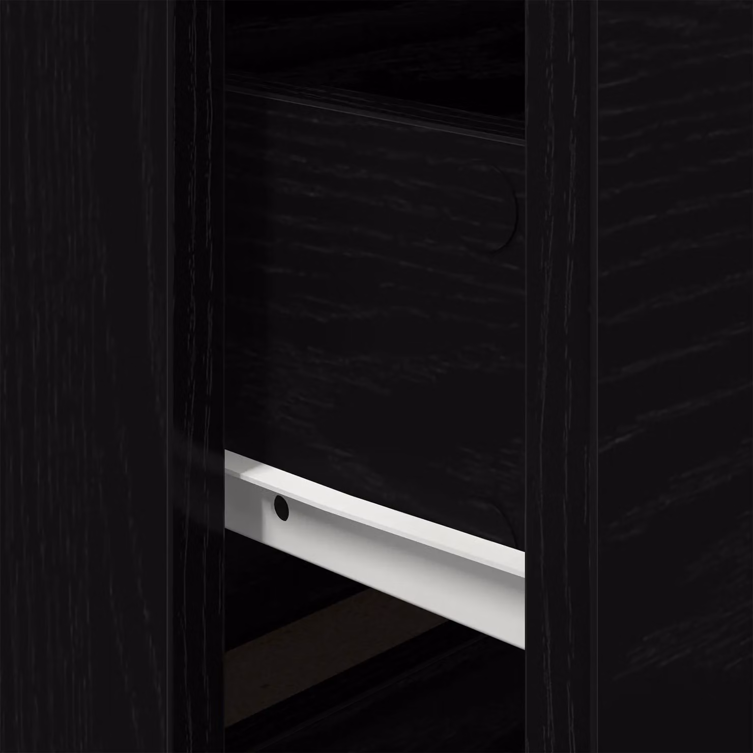 Berkfield Home Black Oak Wall-Mounted Bedside Cabinet with Integrated LED Lighting W/D/H: 50 x 39 x 41 cm – 6