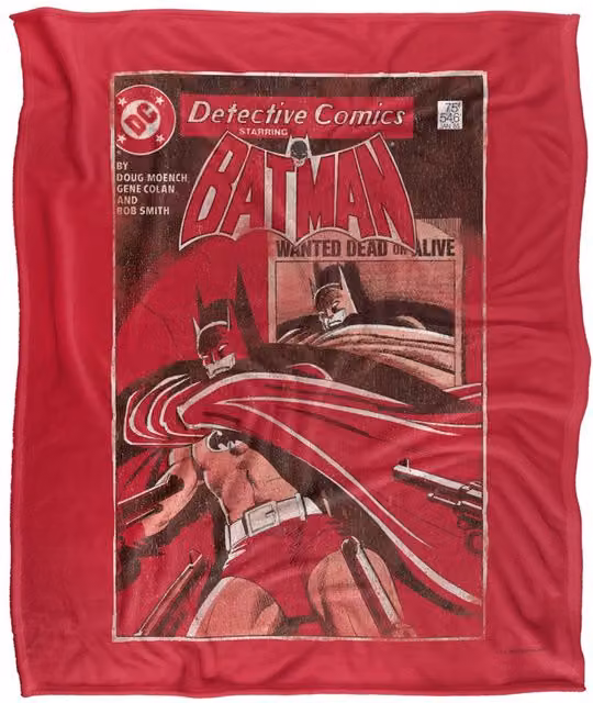 DC Comics Batman DOA Cover Blanket in White, W: 152 cm, D: 127 cm – 1