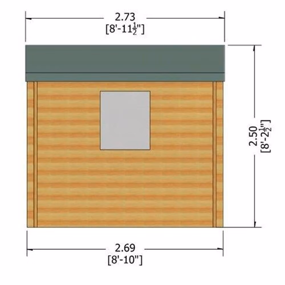 Shires Bradley Log Cabin Garden Room and Home Office in Light Brown – 2