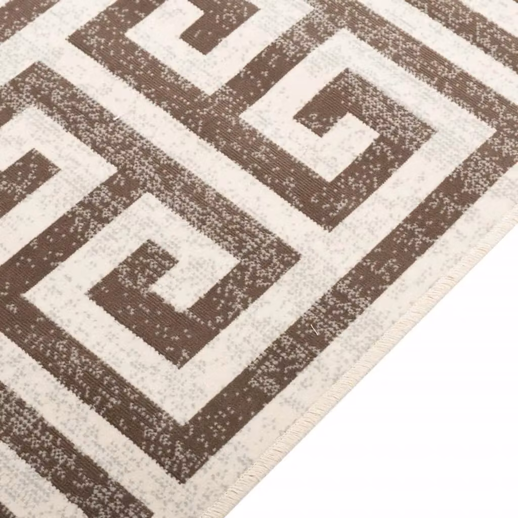 Berkfield Home Multicolour and Brown Geometric Indoor and Outdoor Short Pile Rug, W/D/H: 190 x 300 cm – 4