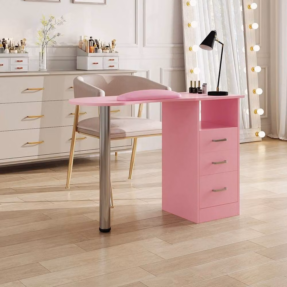Kelvenix Manicure Nail Art Table Beauty Station in Pink – 2