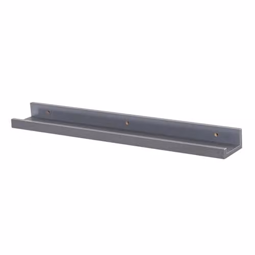 Harbour Housewares Floating Picture Ledge Wall Shelf, Grey, W: 57 cm, D: 10 cm, H: 14 cm