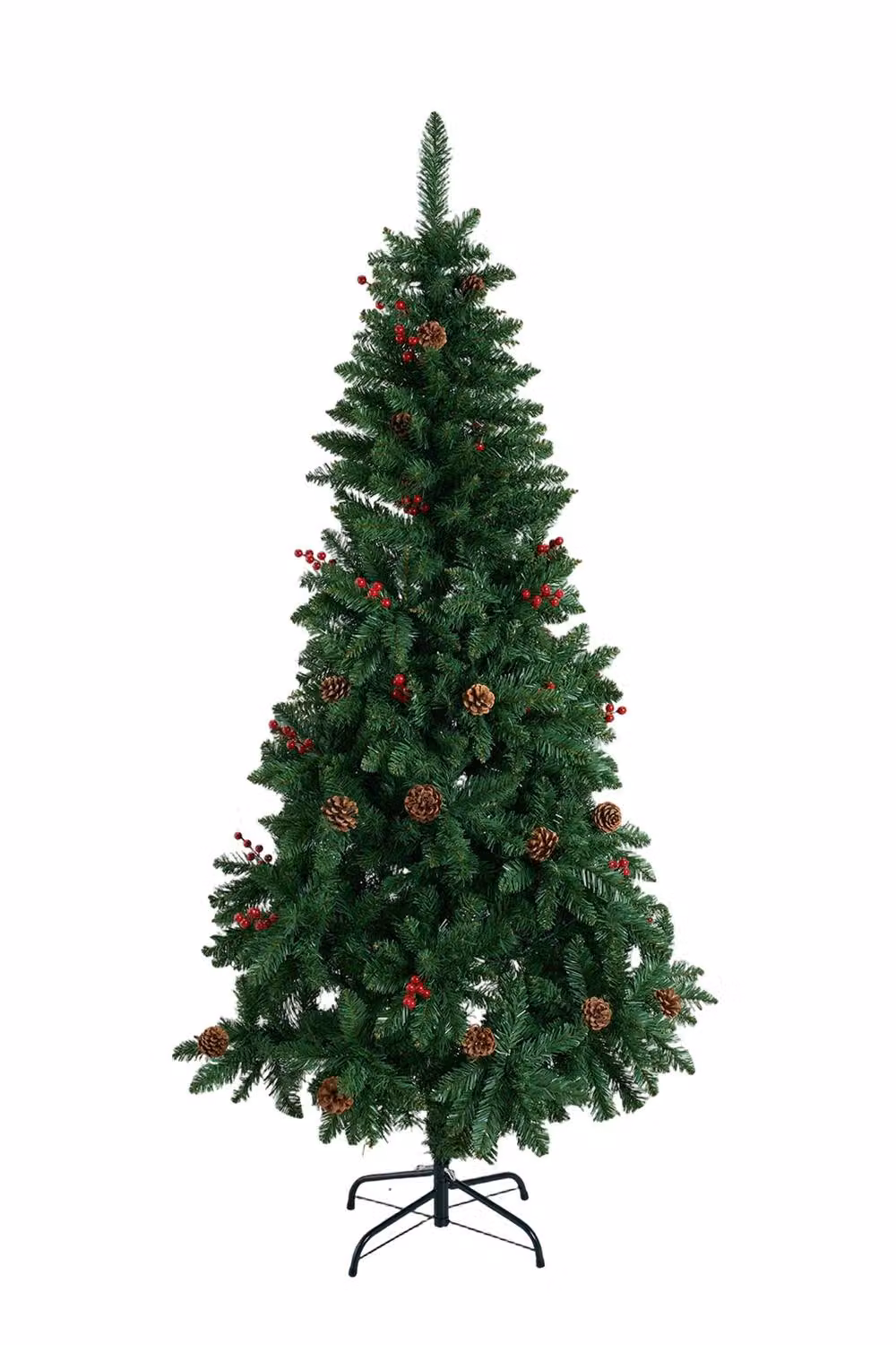 ExtraStar 6ft Artificial Christmas Tree with Metal Stand in Green, Red or Multicolour – 2