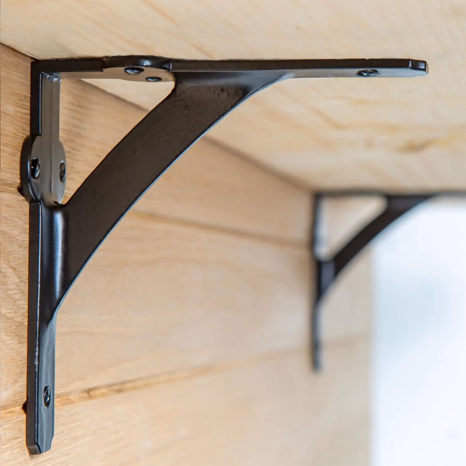 Hammer and Tongs Iron Shelf Bracket, Grey, Pack of 2 – 4