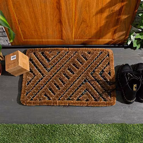 Nicola Spring Coir Scraper Door Mat in Brown, W/D: 60 x 40 cm – 4