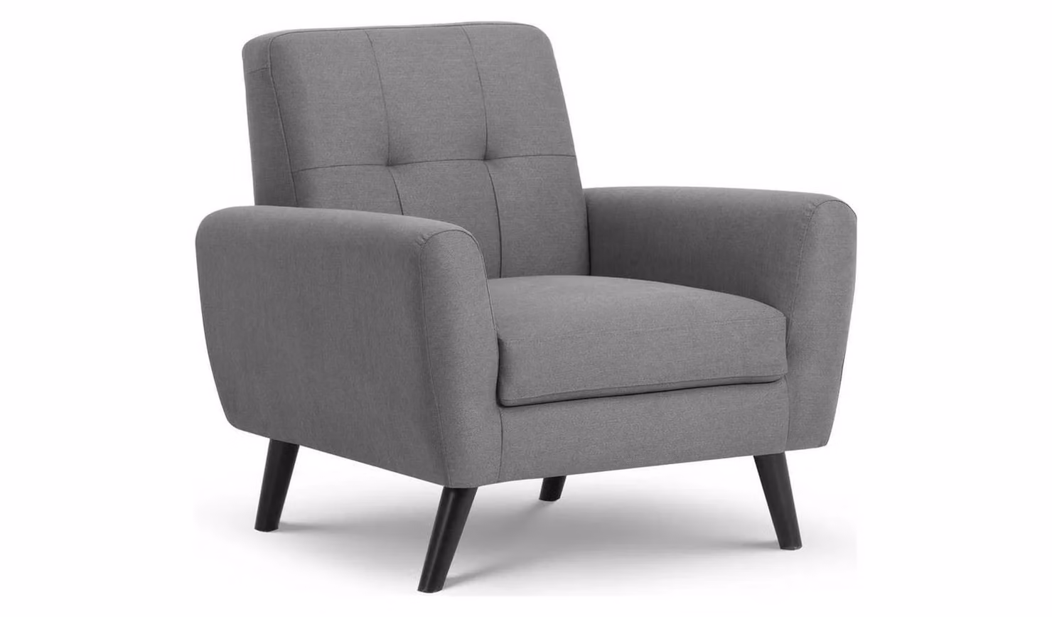 Julian Bowen Monza Grey Fabric Armchair with Foam Padding and Armrests