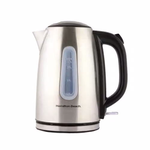 Hamilton Beach Rise Electric Kettle, 1.7 l, Silver Stainless Steel