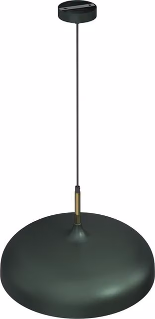Milagro Lincoln Green Scandinavian Style Metal Pendant Lamp with Gold Interior, Height Adjustable, Diameter: 45 cm – 1
