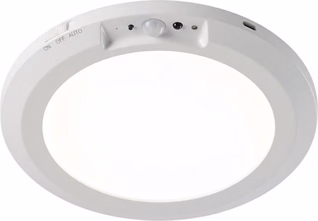 Living Star Rechargeable LED Motion Sensor Ceiling Light with Remote Control, White