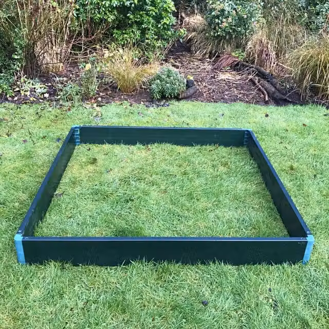 Gardenskill Green Plastic WPC Raised Bed for Vegetable Gardens, Height: 15 cm