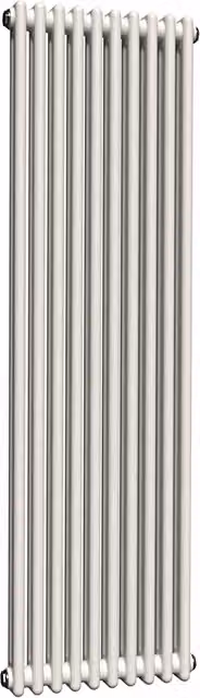Lux Heat Vertical Coloured Column Radiator in White, H 150 cm x W 47 cm