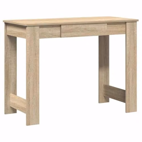 vidaXL Modern Writing Desk in Oak, W: 100 cm, D: 45 cm, H: 75 cm
