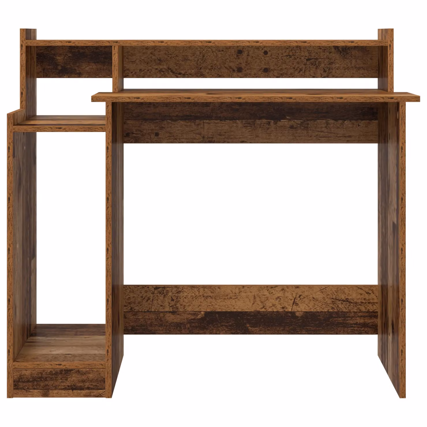 Berkfield Modern Writing Desk with Storage Shelf in Brown Engineered Wood – 4
