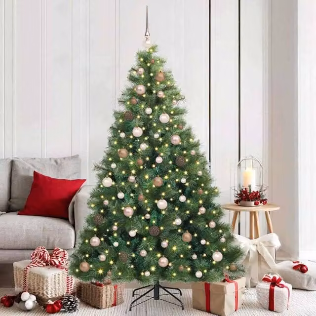 Berkfield Home Green Artificial Christmas Tree with 300 LEDs, Height: 180 cm