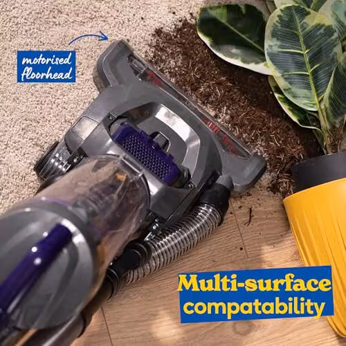 Russell Hobbs Athena2 Pet Upright Vacuum Cleaner in Grey and Blue with 400W Motor, Turbo Brush and Pet Hair Tools RHUV5601 – 5