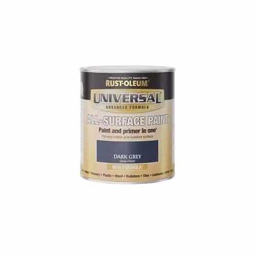 Rust-Oleum Universal All Surface Brush-on Paint, Gloss, Dark Grey, 250ml