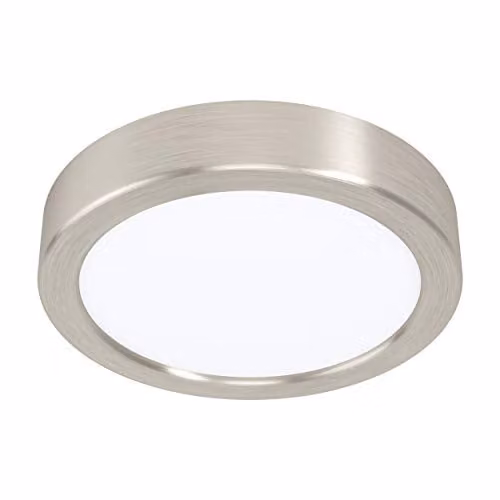Loops Round Surface Mounted LED Wall and Ceiling Light, Silver, 160mm, 10.5W, 3000K Warm White