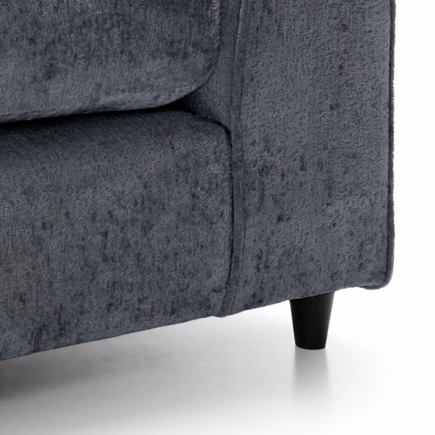 Abakus Direct Harriet 2 Seater Sofa in Dark Grey Crushed Chenille Fabric – 4