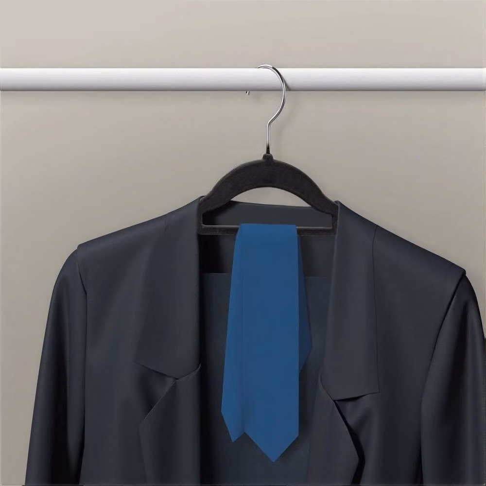 NESTLUNE 30 Pack Non-Slip Velvet Flocked Clothes Hangers in Black – 3