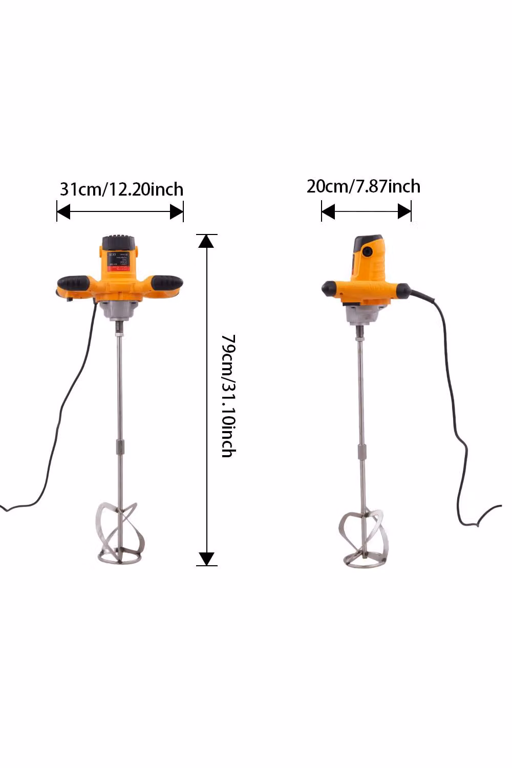 Living and Home 2100W Portable Electric Handheld Paddle Mixer in Yellow – 2