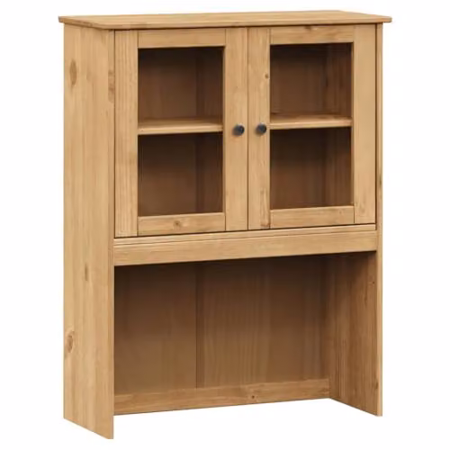 vidaXL VIGO Highboard in Rustic Brown Solid Pine with Glass Doors, W/D/H: 78 x 40 x 175 cm – 3
