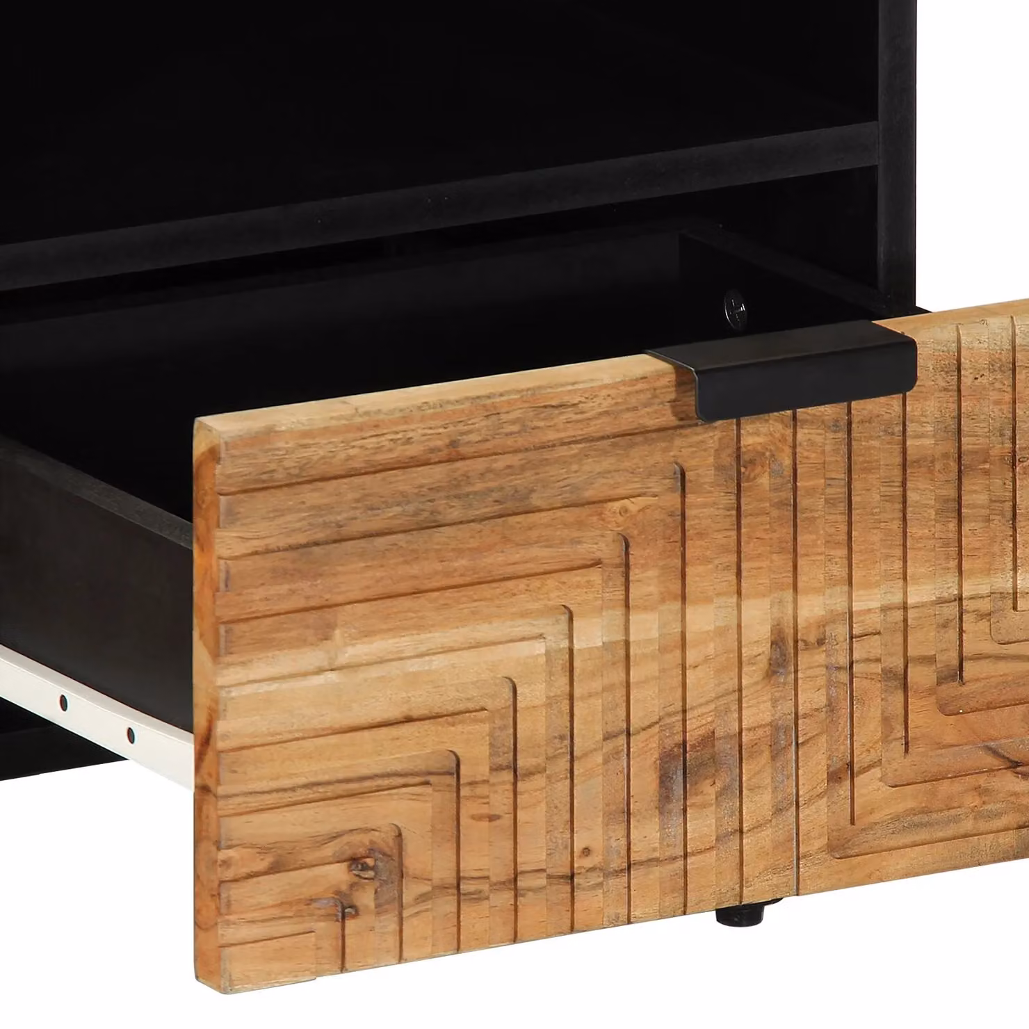 Berkfield Home Brown Acacia Solid Wood Coffee Table W: 80 cm, D: 54 cm, H: 40 cm – 4