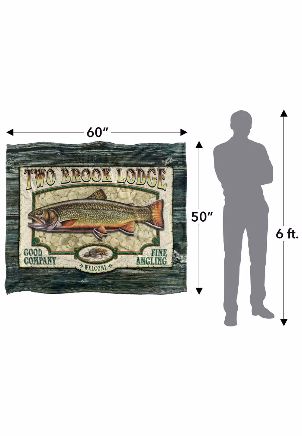 JQ Licensing Two Brook Lodge Sign Silky Touch Super Soft Fleece Throw Blanket, White and Multicolour, W: 152 cm, D: 127 cm – 7