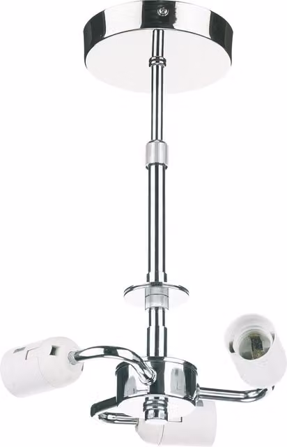 Dar SF5350 Suspended Modern Dimmable Height Adjustable Pendant Light in Silver and Chrome