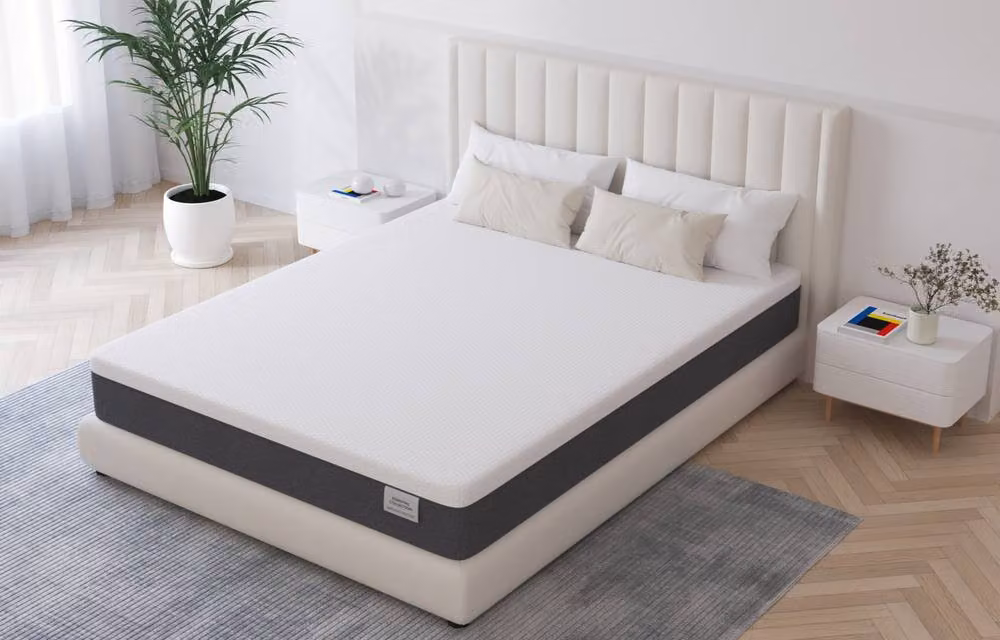 Essential Medium Memory Foam Mattress in White, W/D/H: 200 x 200 x 20 cm – 2