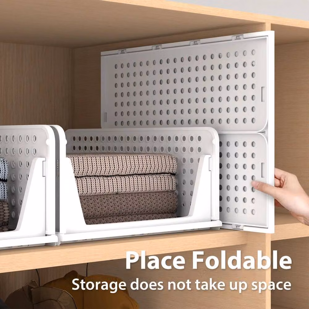 PAWNORA 4 Pack Wardrobe Storage Organisers in White – 2