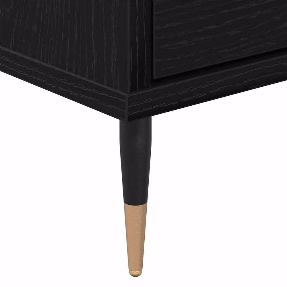 Berkfield Home Modern Black Oak TV Cabinet W/D/H: 150 x 30 x 44.5 cm – 5