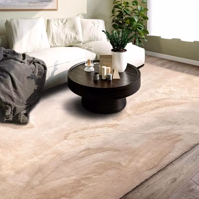 THE RUGS Villeroy & Boch 1899 Soft Pile Leon Abstract Living Room Rug in Cream/Beige, W: 160 cm, D: 230 cm