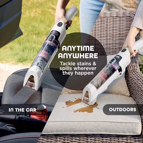 Shark StainForce Cordless Spot Cleaner, Lightweight and Portable Rechargeable White Spot and Stain Cleaner for Car Use – 5