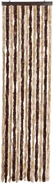 Berkfield Home Chenille Insect Curtain in Beige and Brown, W: 56 cm, H: 200 cm – 1