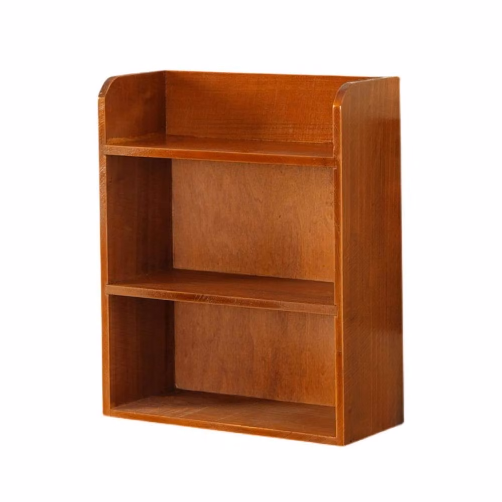 Garden Sanctuary 3-Tier Retro Wooden Tabletop Storage Rack in Brown – 2
