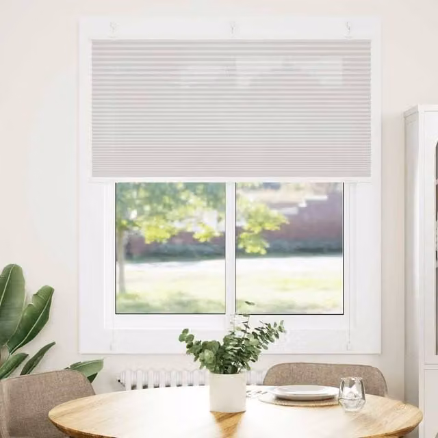 Berkfield Home Single Pleat Corded Blind in Light Grey, W: 115 cm, H: 150 cm