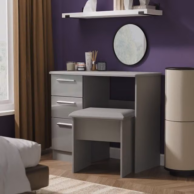Ready Assembled 2 U Windsor 3 Drawer Vanity in Dark Grey – 1