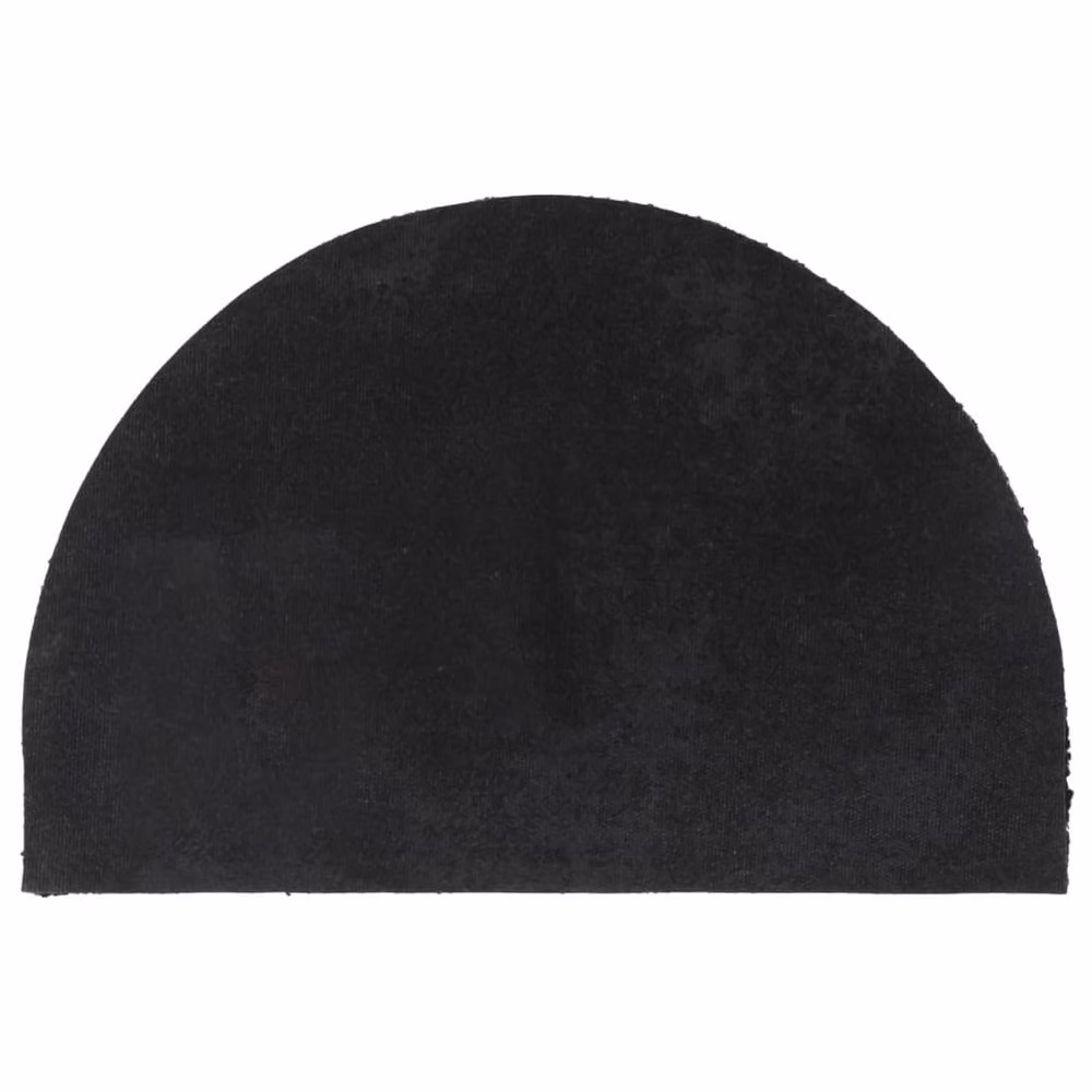 Berkfield Home Black Half Round Tufted Coir Door Mat W: 60 cm, D: 40 cm – 2