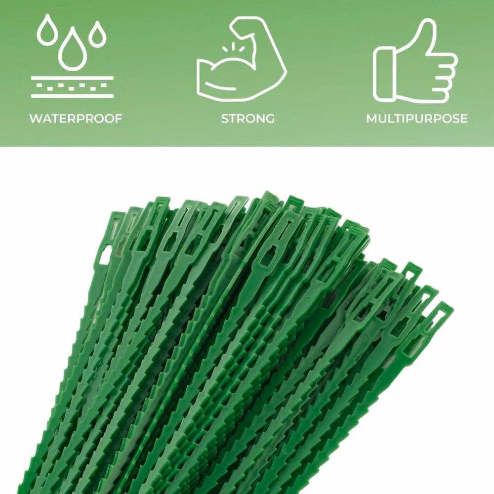 SPETLEK Reusable Green Garden Plant Ties for Tomato and Vegetable Gardens, 17 cm, 100 g – 3