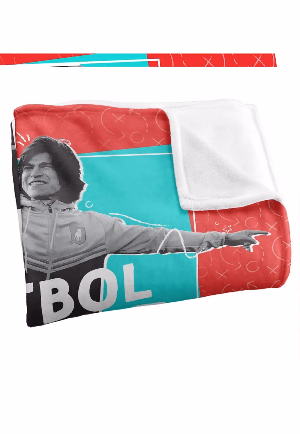 Warner Brothers Ted Lasso Football Silky Touch Super Soft Throw Blanket in White, W/D: 152 x 127 cm – 1
