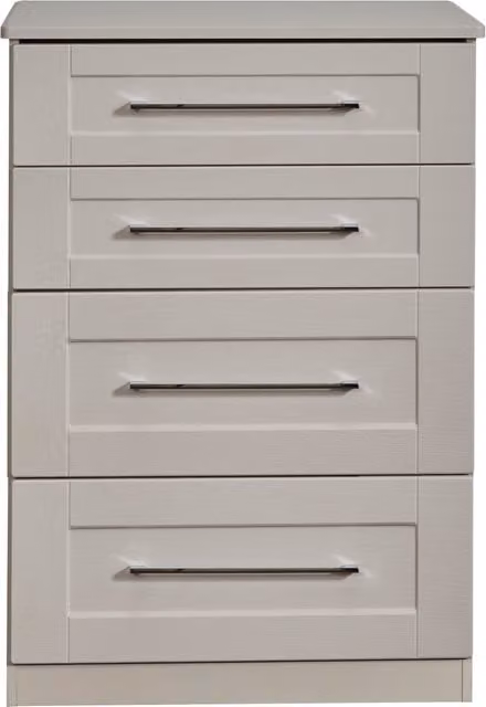 2U Ripon Ready Assembled 4 Drawer Deep Chest in Taupe